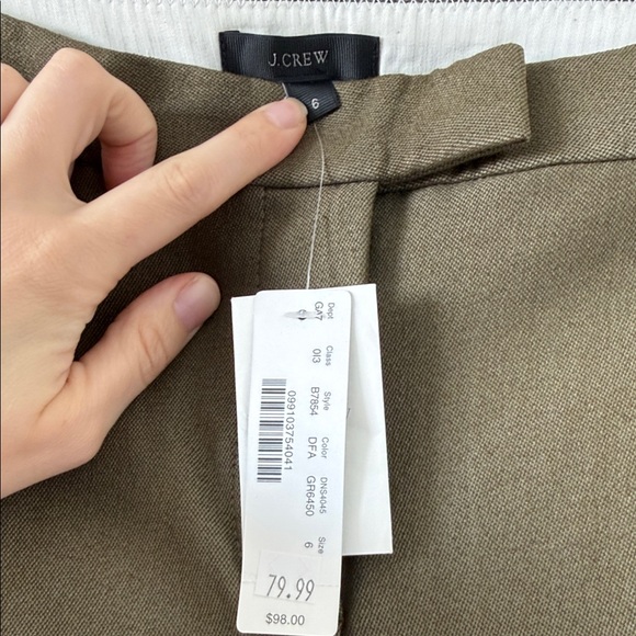 J. Crew women’s slim ankle pants olive green size 6 - Picture 2 of 4